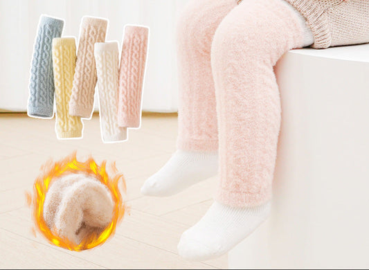 Warm Plush Baby Knee Socks Thick Winter Crawling Sock Set