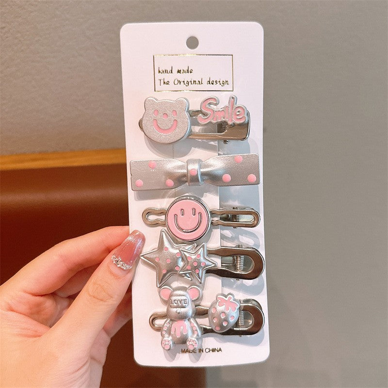Cute Cartoon Dopamine Hair Clips for Girls - Princess Series Hair Accessories