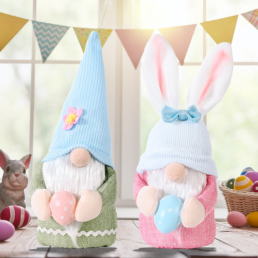 Creative Easter Bunny Plush Decoration with Egg