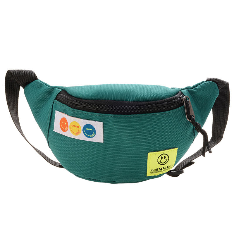 Trendy Smiley Face Kids Waist Bag Casual Crossbody Shoulder Bag
