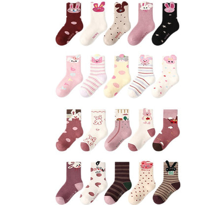 Kids Socks Animal Terry Cozy Warm Home Wear