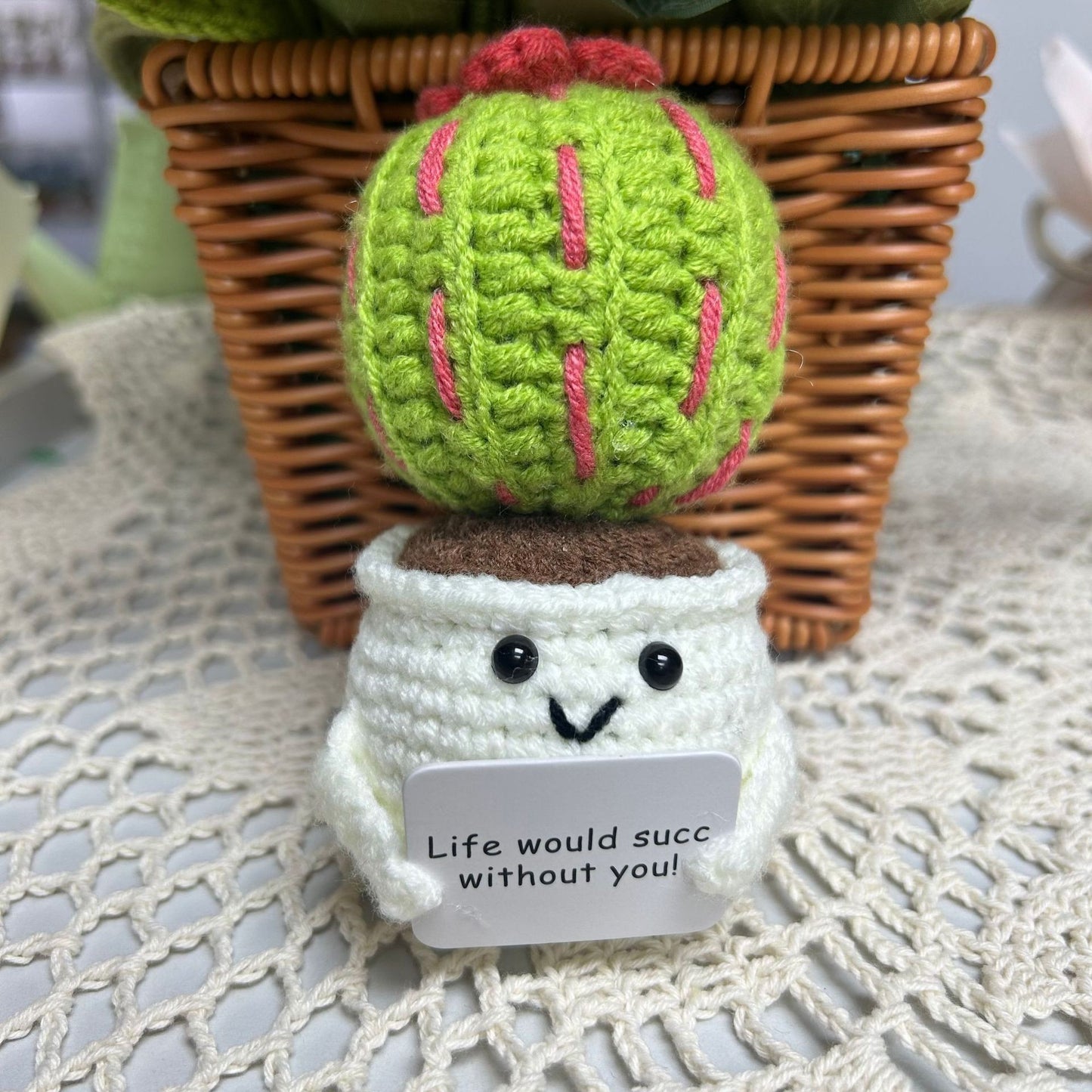 Handmade Positive Energy Potato Plush Toy with Quirky Expressions
