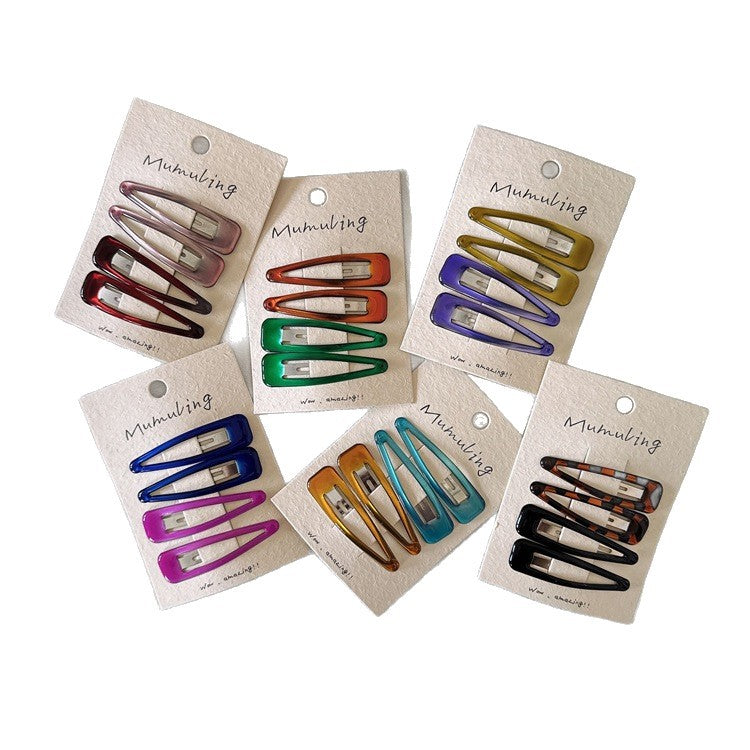 Colorful Resin Drop Children's Hair Clips
