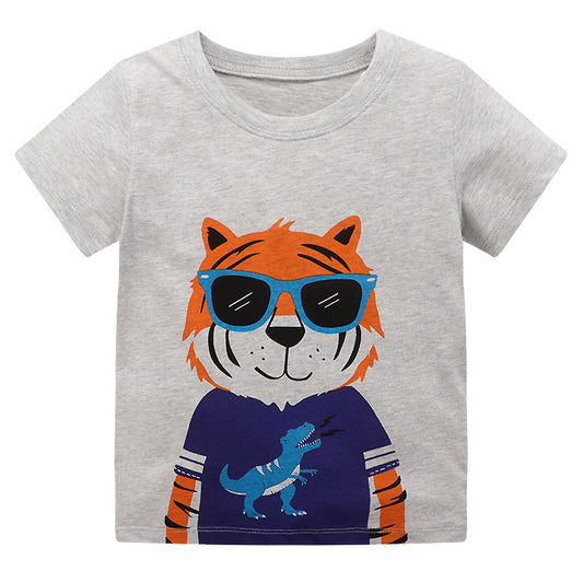 Kids Cartoon Cotton Short Sleeve T-Shirt