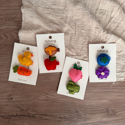 Kids Cute Yellow Duck Hair Accessories Set