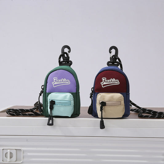 Mini Kids Neck Bag Cute Geometric Pattern Casual Style