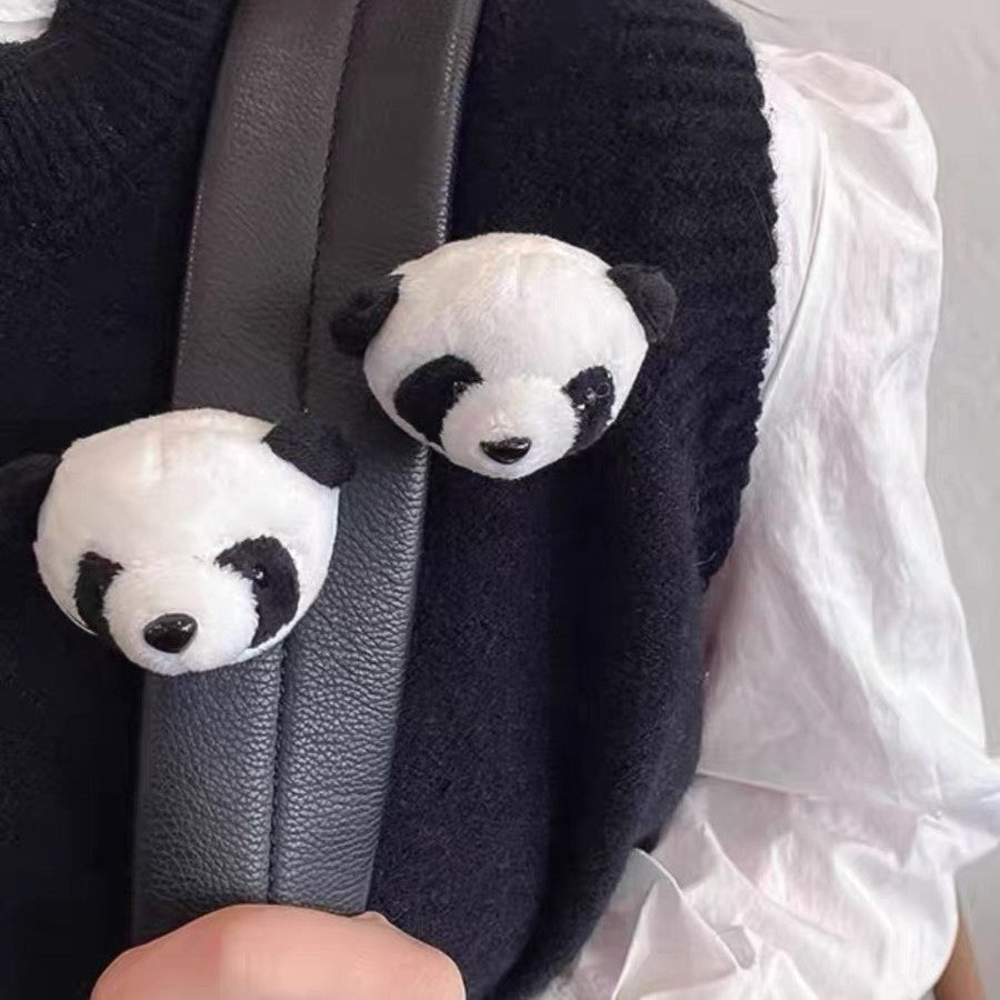 Cute Panda Plush Brooch Cartoon Animal Pin for Girls