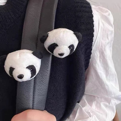 Cute Panda Plush Brooch Cartoon Animal Pin for Girls