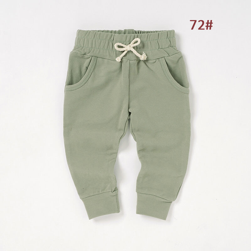 Casual Organic Cotton Baby Pants With Drawstring