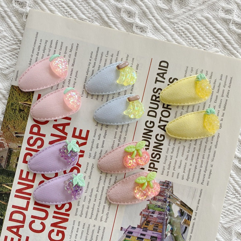 Fruit-Themed Children’s Hair Clips - Cute Water Drop BB Clips