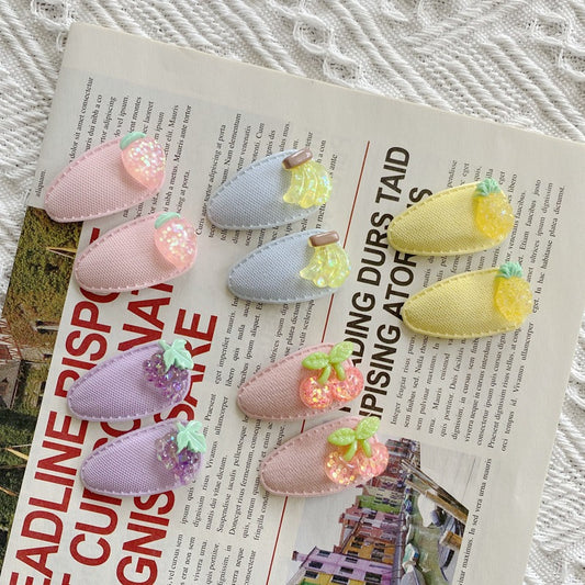 Fruit-Themed Children’s Hair Clips - Cute Water Drop BB Clips