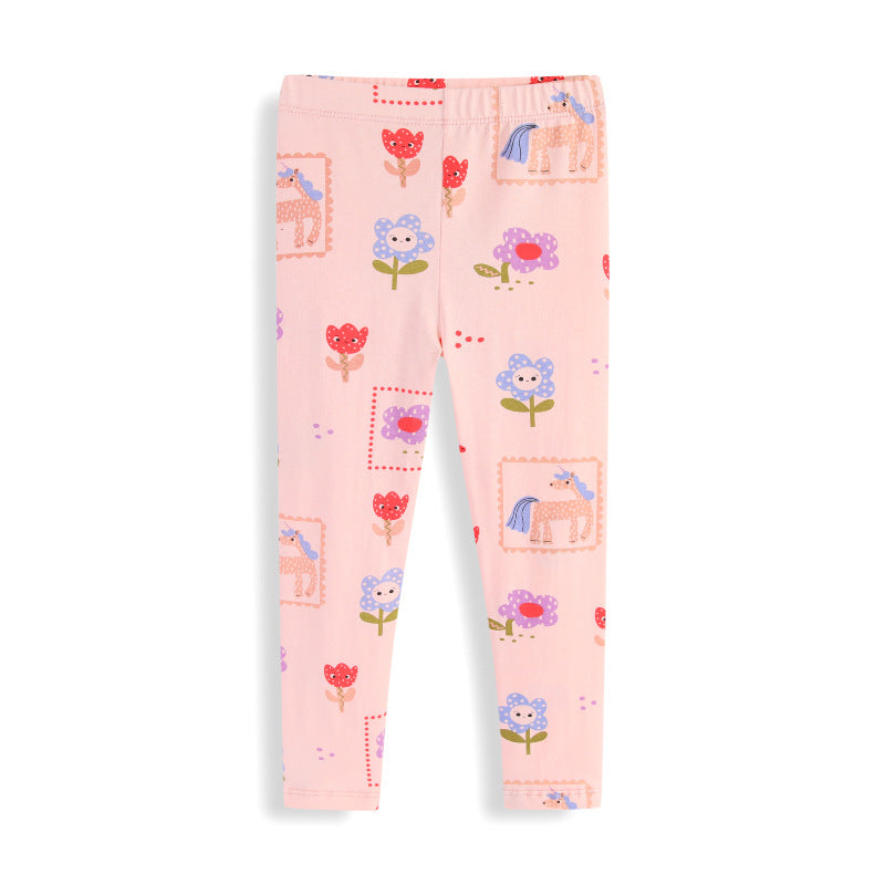 Girls' Cotton Long Pants Casual Kids' Trousers