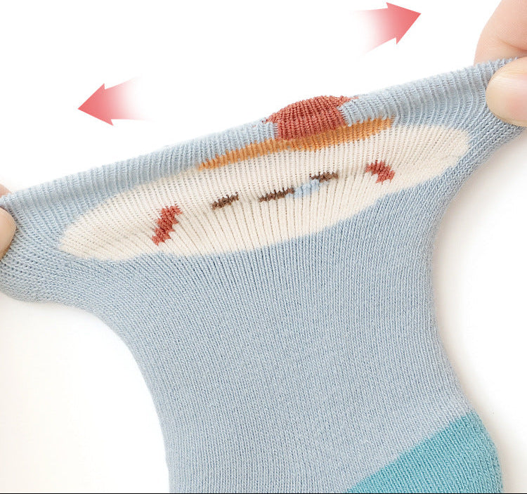 Cartoon Pattern Cotton Socks Comfortable Mid-Calf Socks