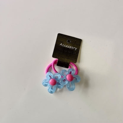 Colorful Hollow Flower Hair Ties for Kids
