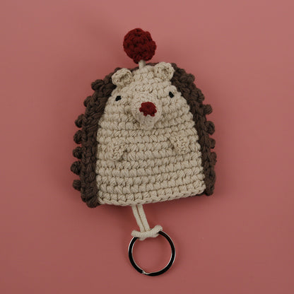 Handcrafted Cartoon Key Pouch Cute Duck Butt Knitted Key Holder