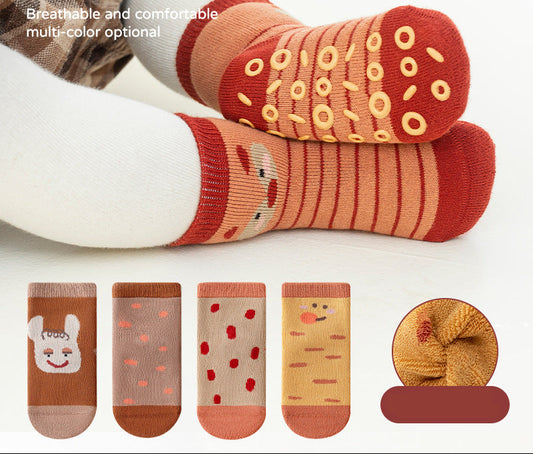 Thick Warm Baby Socks With Rabbit Pattern