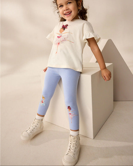 Girl's Cotton Leggings Kids Knitted Pants Casual Wear