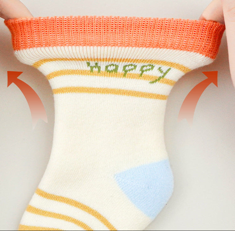 Cartoon Design Thick Cotton Mid-Calf Socks for Kids