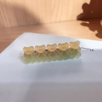 Gradient Bear Hair Clips Cute Cartoon Hair Accessories for Girls