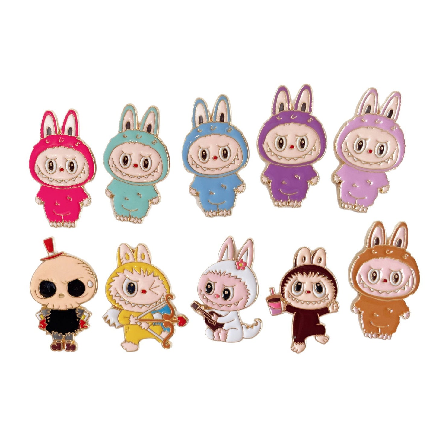 Cute Cartoon Bunny Metal Brooch Pin - Stylish Accessory for Bags and Clothing
