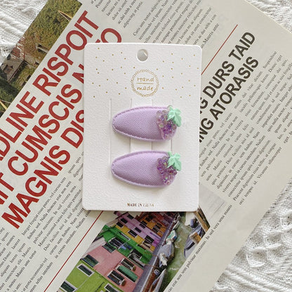 Fruit-Themed Children’s Hair Clips - Cute Water Drop BB Clips