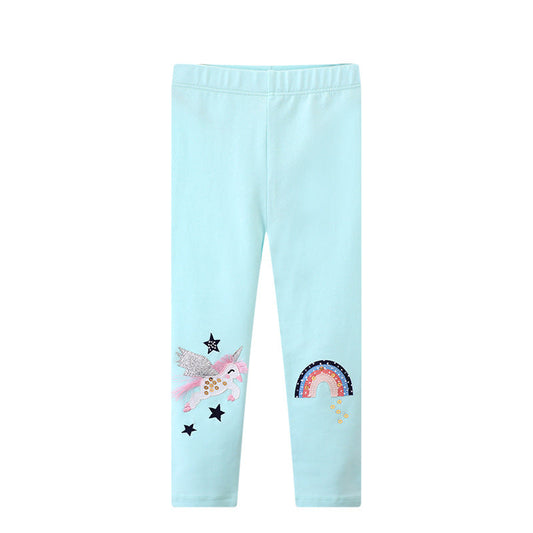 Kids Slim-Fit Cotton Leggings for Girls