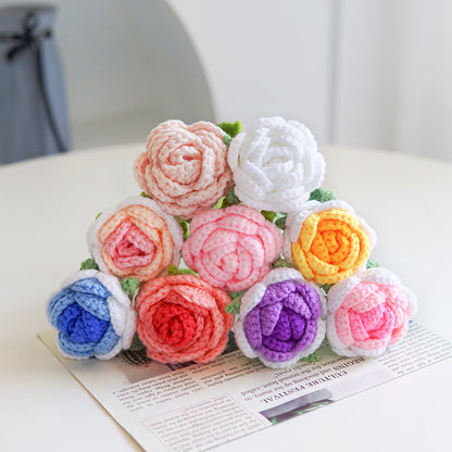 Single Stem Dried Flower Rose Tulip Bouquet Decor