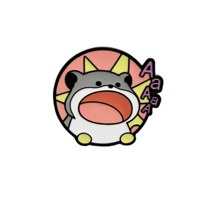 Cute Hamster Selfie Brooch Cartoon Animal Metal Badge Gift