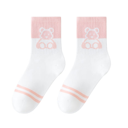 Colorful Cartoon Kids Cotton Basketball Socks