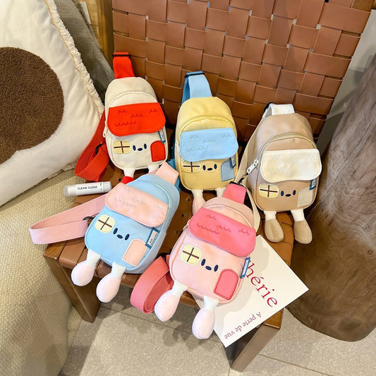 Cute House-Shaped Crossbody Bag for Kids