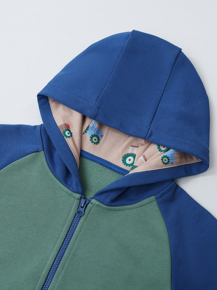 Creative Cartoon Zip-Up Hoodie for Kids