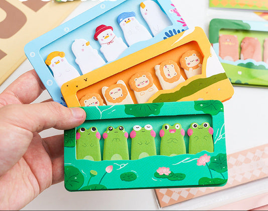 Animal Thumb Sticky Notes Cute Adhesive Index Tabs