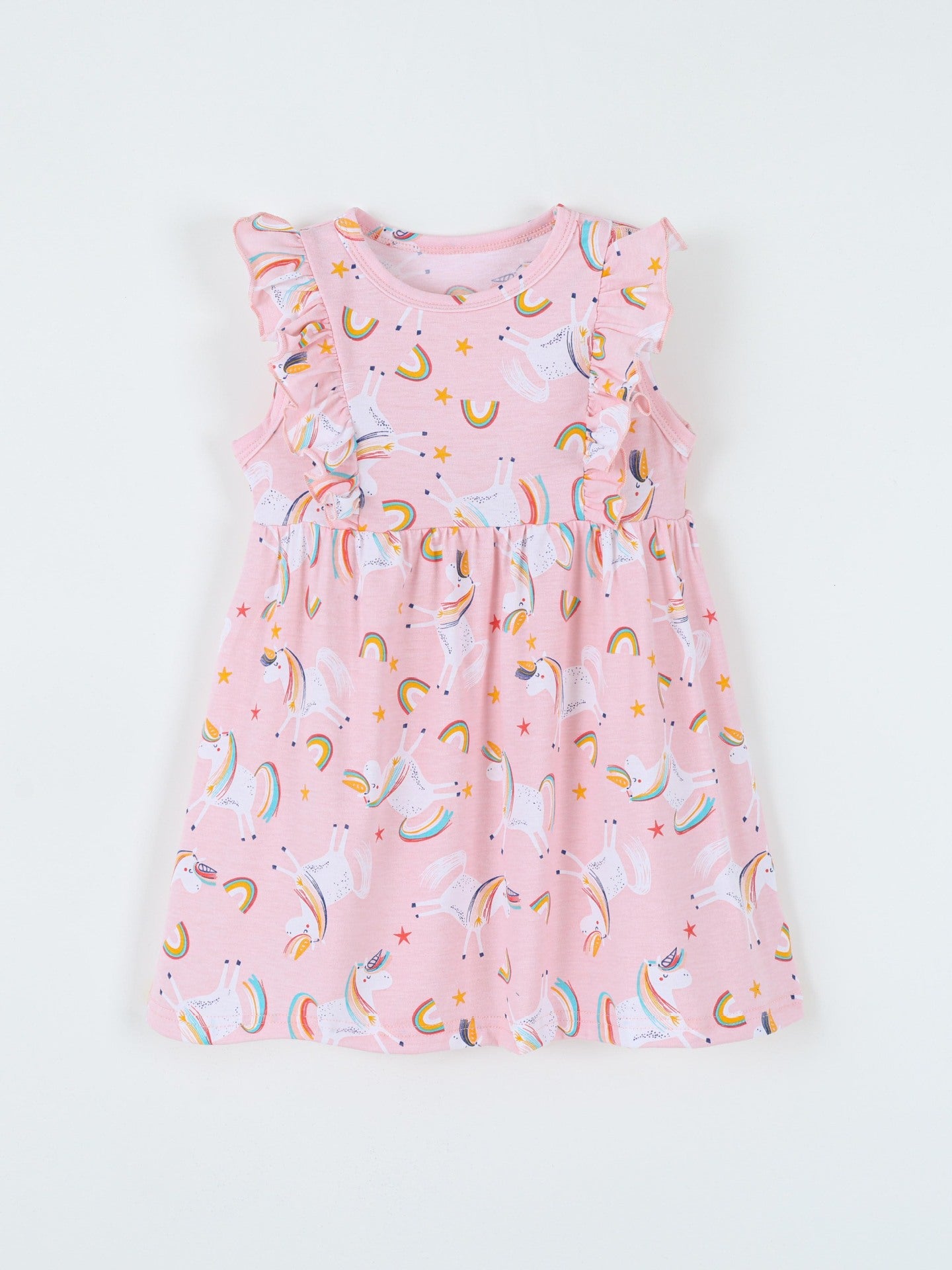 Summer Cute Cartoon A-Line Dress for Toddler Girls