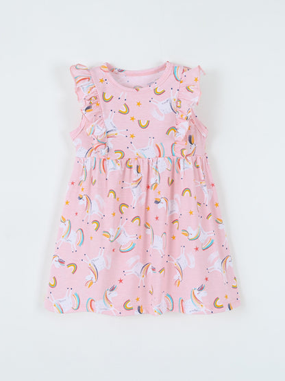 Summer Cute Cartoon A-Line Dress for Toddler Girls