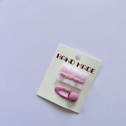 Cute Children's Mesh Beaded Hair Clips for Girls
