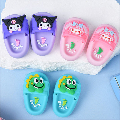 3D Slipper Erasers Cute Cartoon Clean Erase For Kids