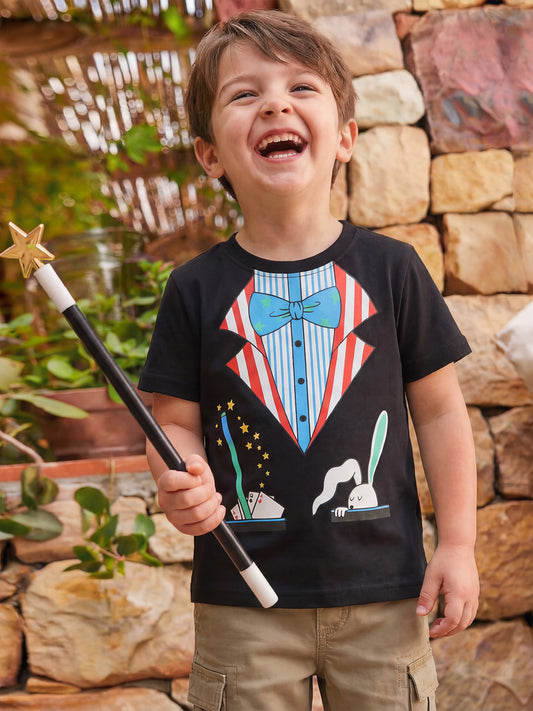 Summer Cartoon Print Boys Cotton T-Shirt