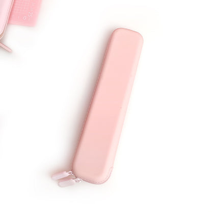 Silicone Pencil Case Pastel Minimalist For Kids