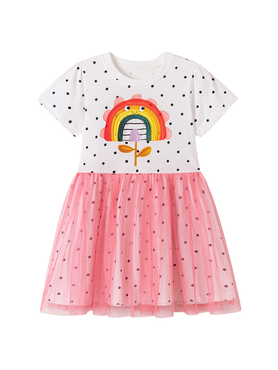 Adorable Summer Cotton Tulle Dress for Girls