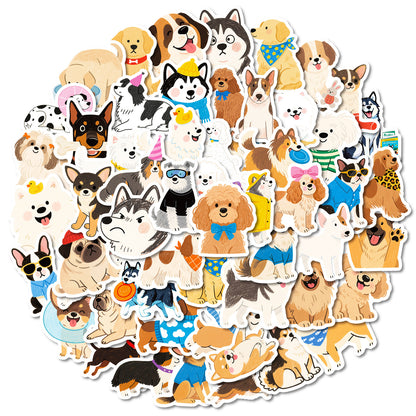 Sticker Sheets Cute Hand Drawn Dog Vinyl Waterproof
