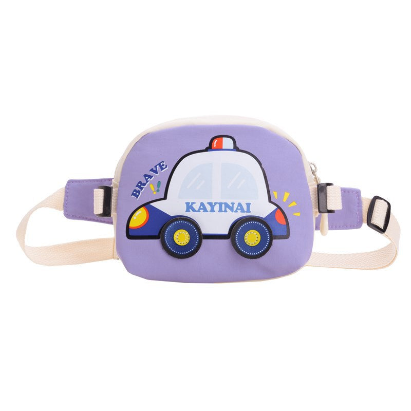 Cute Cartoon Kids' Chest Bag with Car Design for Everyday Use