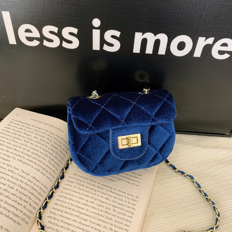 Trendy Velvet Mini Crossbody Bag for Kids