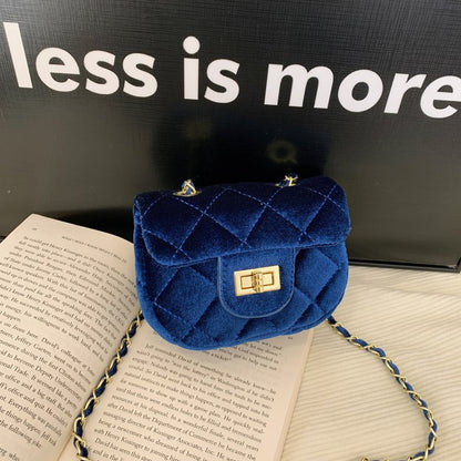 Trendy Velvet Mini Crossbody Bag for Kids
