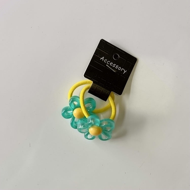 Colorful Hollow Flower Hair Ties for Kids