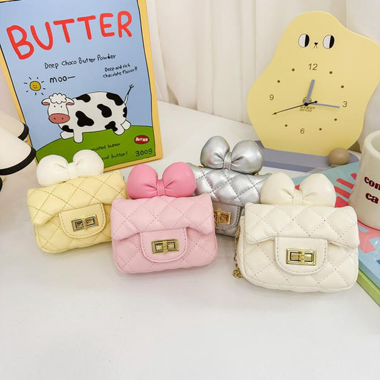 Trendy Children's Crossbody Bag with Bow Decoration