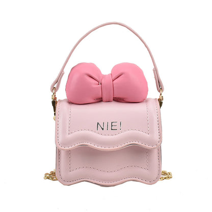 Kids Mini Shoulder Bag Bow Chain Crossbody Bag