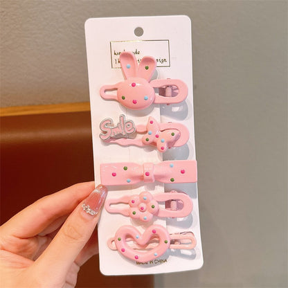 Cute Cartoon Dopamine Hair Clips for Girls - Princess Series Hair Accessories