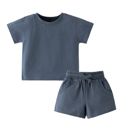 Kids Organic Cotton Short Sleeve T-Shirt and Shorts Set