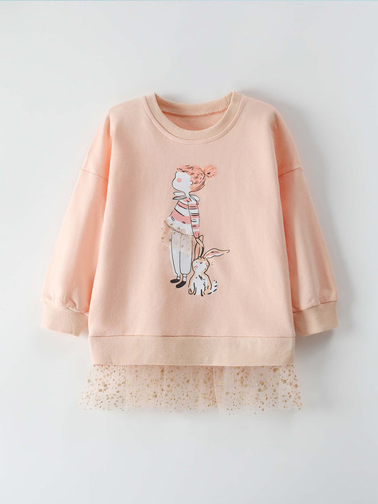 Cute Cartoon Kids' Sweatshirt Soft Cotton Pullover