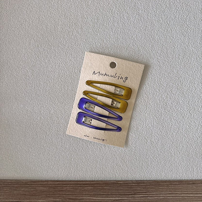 Colorful Resin Drop Children's Hair Clips
